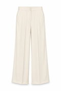 Ivory Tailored Wide-Leg Pants