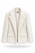 Ivory Textured Tailored Blazer