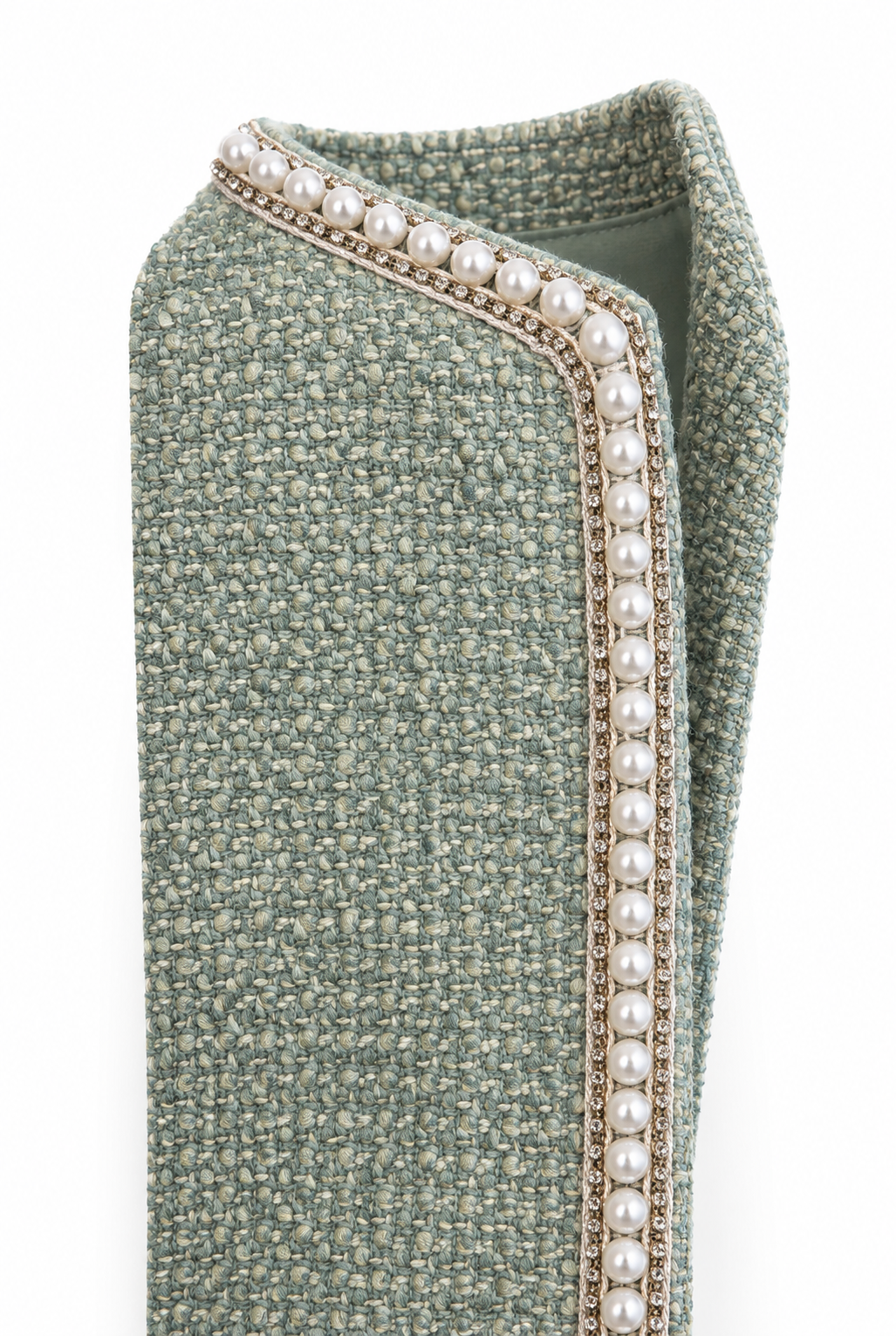 Mint Tweed Jacket & Mini Skirt Set